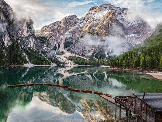 Braies - tó, Olaszország Ravensburger 1500 darabos kirakó puzzle (RA - 12001211) - puzzlegarden
