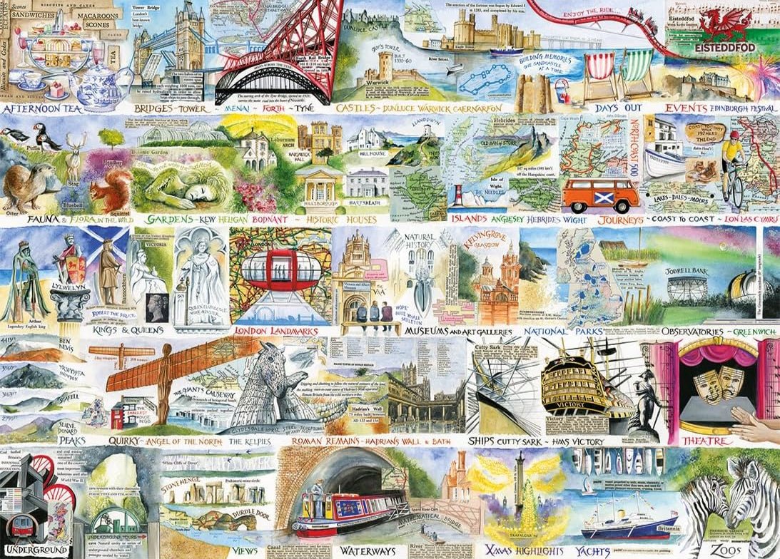 Brit és ragyogó Gibsons 1000 darabos kirakó puzzle (G - G7168) - puzzlegarden