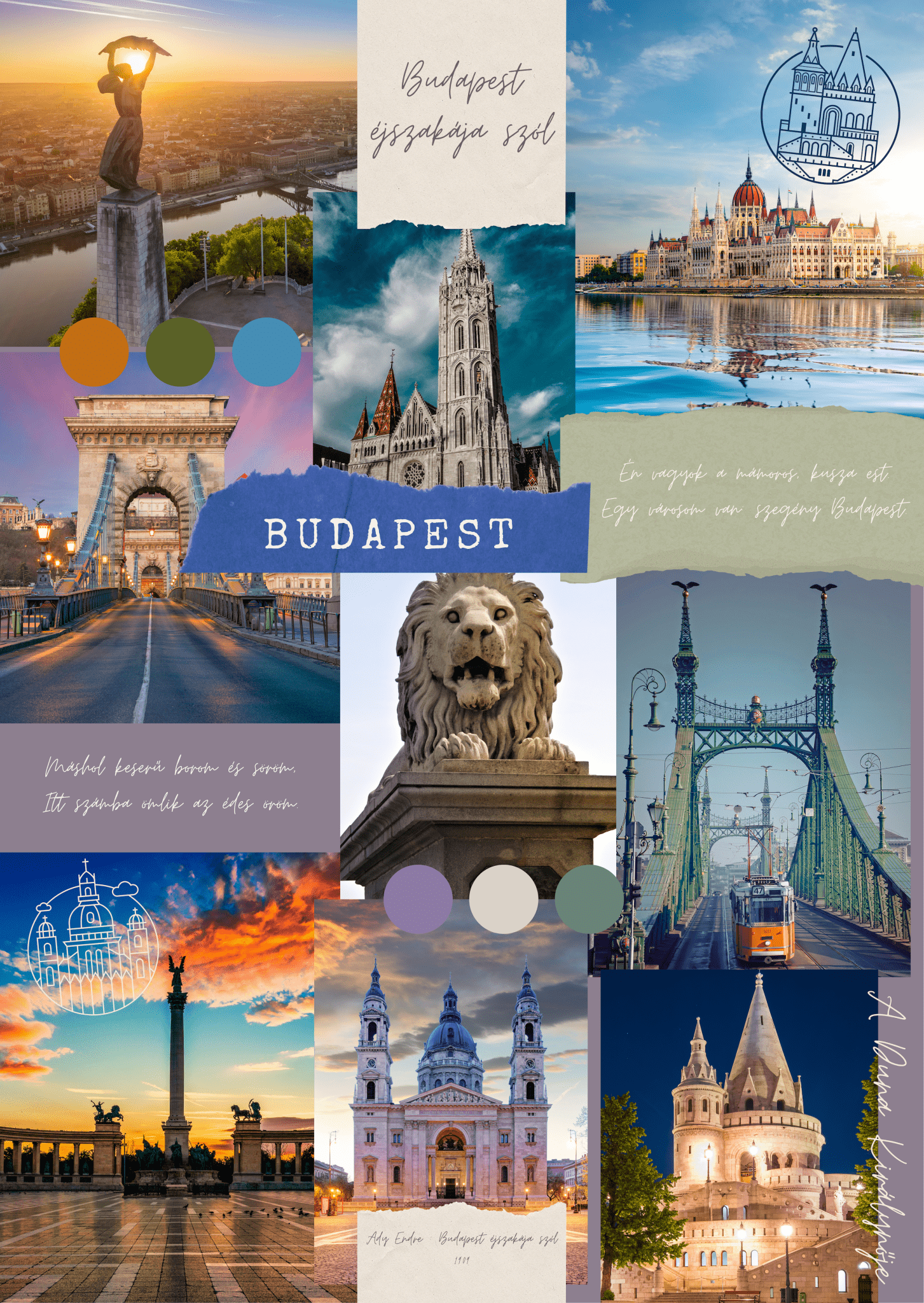 Budapest Kollázs Pannon Puzzle 1000 darabos kirakó puzzle (PP - 133) - puzzlegarden