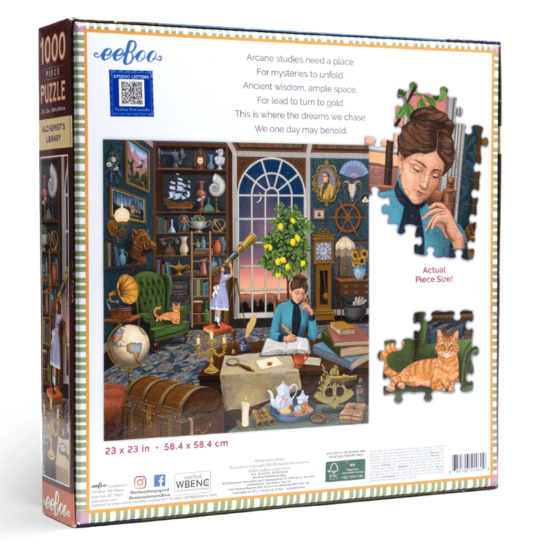Az Alkimista Könyvtára Eeboo 1000 darabos kirakó puzzle (EB - PZTAHL) - puzzlegarden