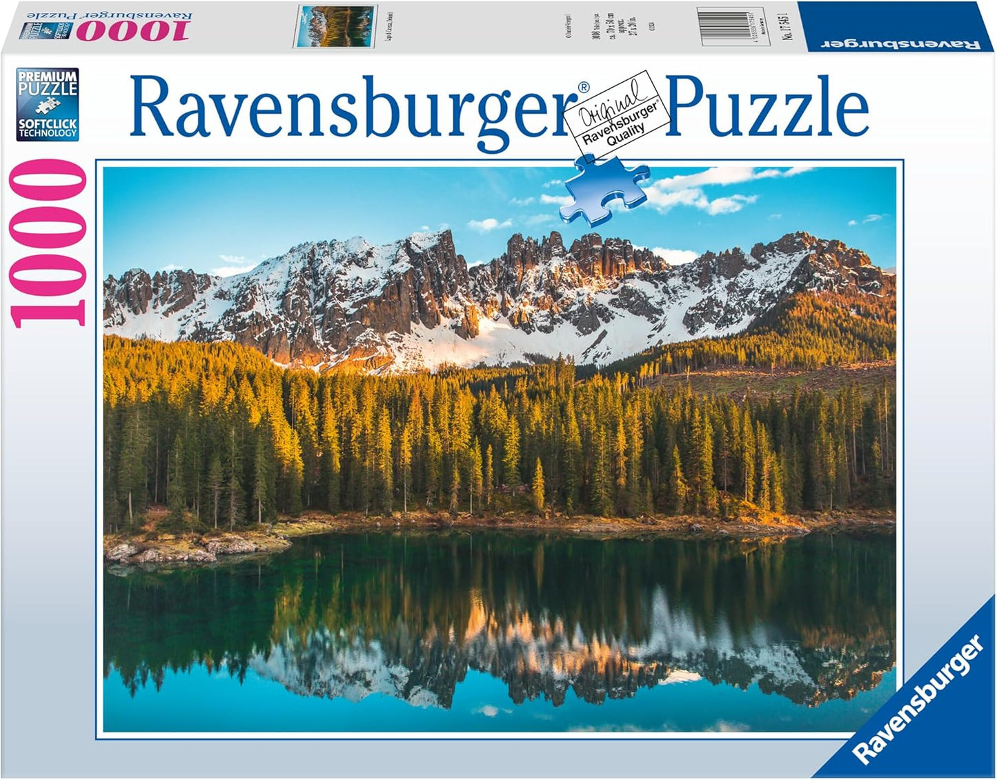 Carezza - tó Ravensburger 1000 darabos kirakó puzzle (RA - 17545) - puzzlegarden