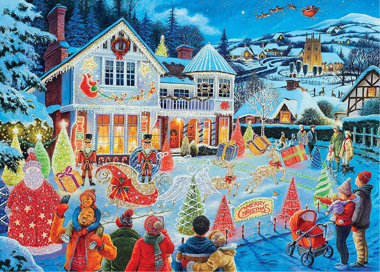 Chrismas Edition 2021 - A Karácsonyi Ház Ravensburger 1000 darabos kirakó puzzle (RA - 16849) - puzzlegarden