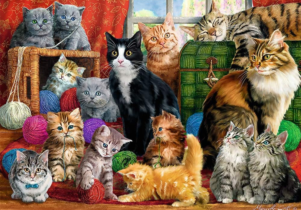 Cicatalálkozó Trefl 1000 darabos kirakó puzzle (TR - 10555) - puzzlegarden