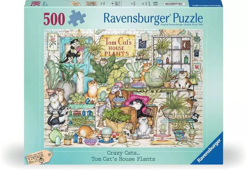 Crazy Cats - Tom Cica Szobanövényei Ravensburger 500 darabos kirakó puzzle (RA - 12000695) - puzzlegarden