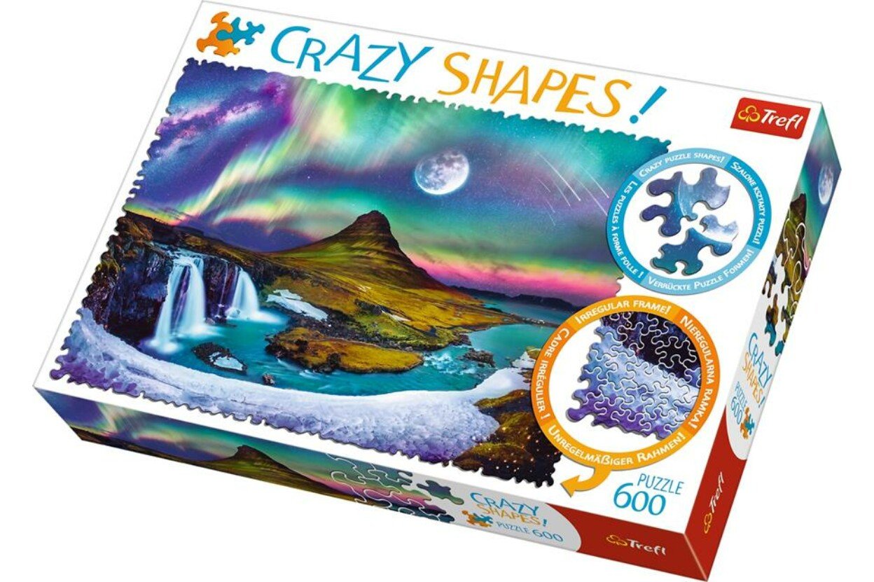 Crazy Shapes - Sarki fény Izland felett Trefl 600 darabos kirakó puzzle (TR - 11114) - puzzlegarden