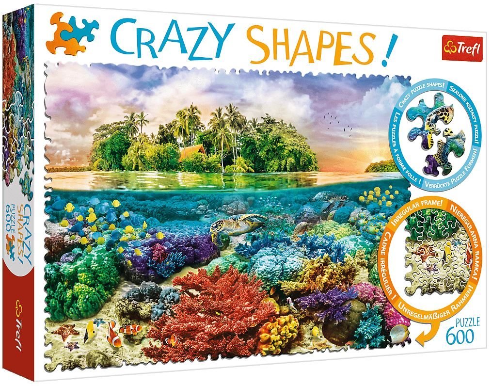 Crazy Shapes - Trópusi sziget Trefl 600 darabos kirakó puzzle (TR - 11113) - puzzlegarden