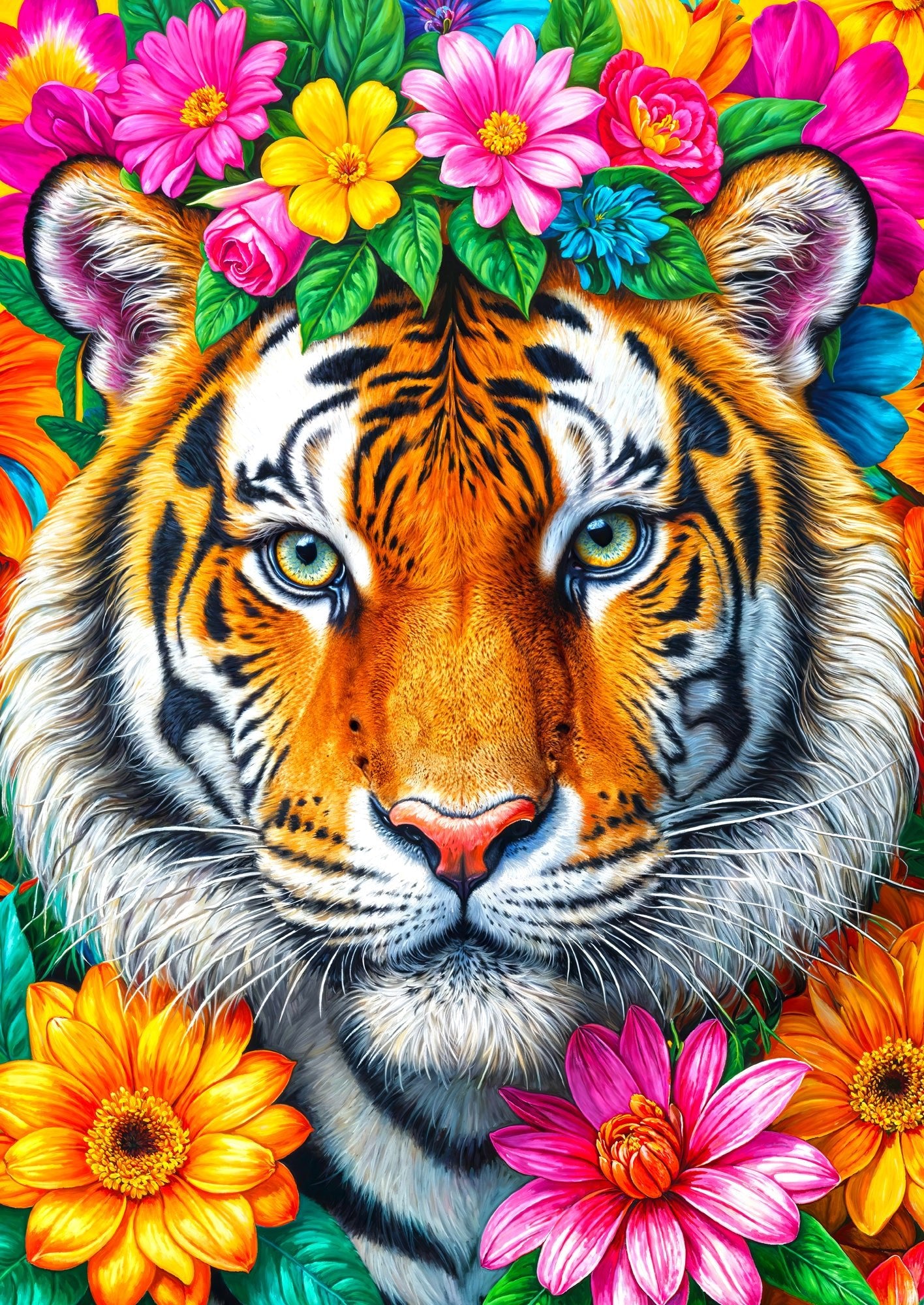 Csíkok és virágok Enjoy 1000 darabos kirakó puzzle (EN - 2267) - puzzlegarden