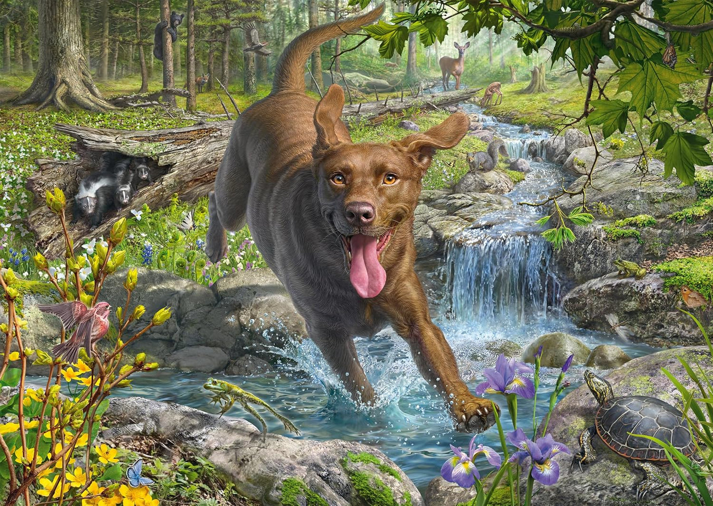 Csodálatos kutyák – Tavaszi játék egy labrador retrieverrel Schmidt Spiele 1000 darabos kirakó puzzle (SCH - 58559 4001504585594) - puzzlegarden