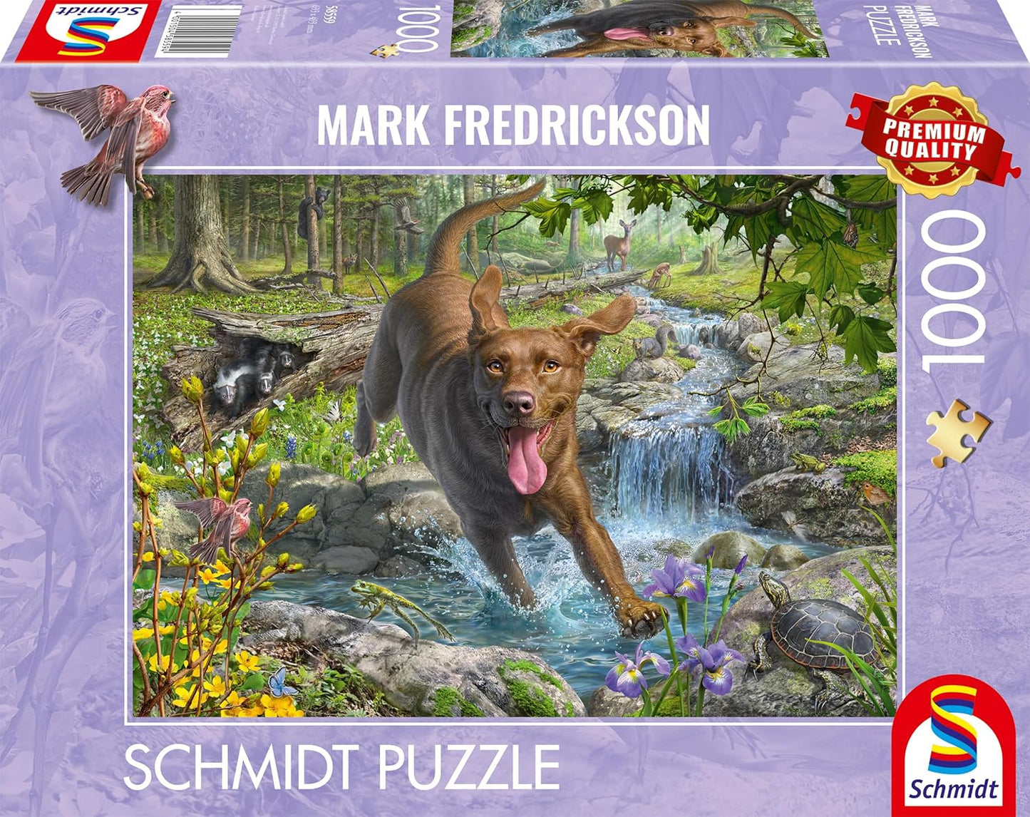 Csodálatos kutyák – Tavaszi játék egy labrador retrieverrel Schmidt Spiele 1000 darabos kirakó puzzle (SCH - 58559 4001504585594) - puzzlegarden