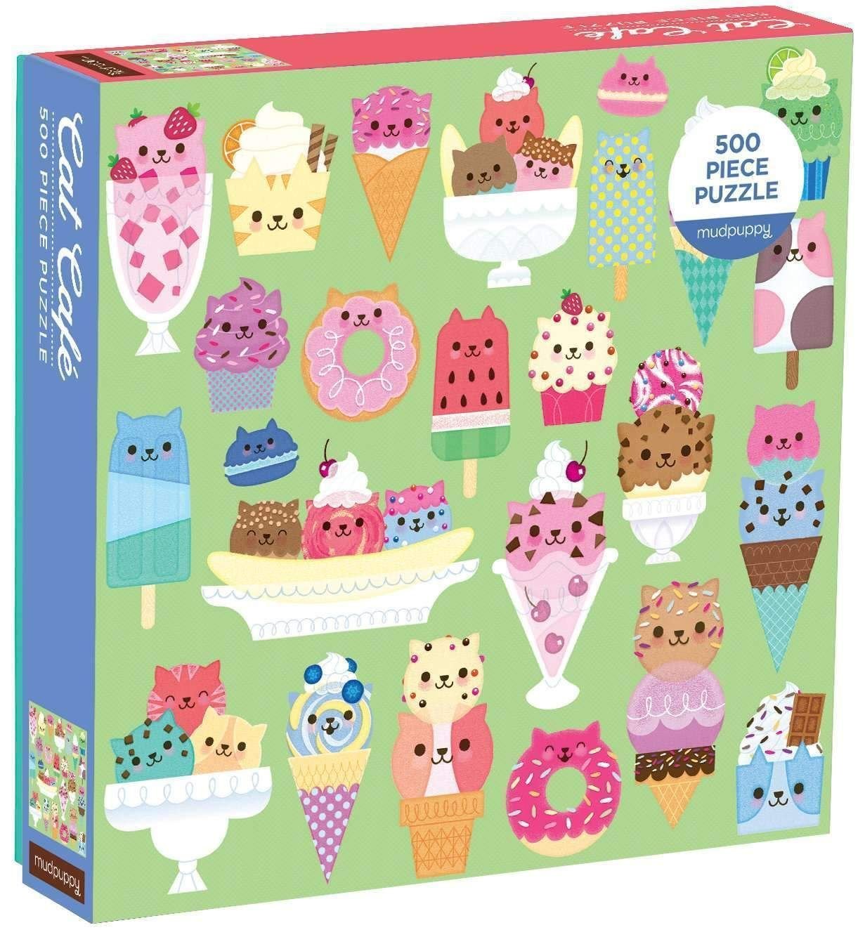 Cat Café Mudpuppy 500 darabos kirakó puzzle (GA - M062320J - 1) - puzzlegarden