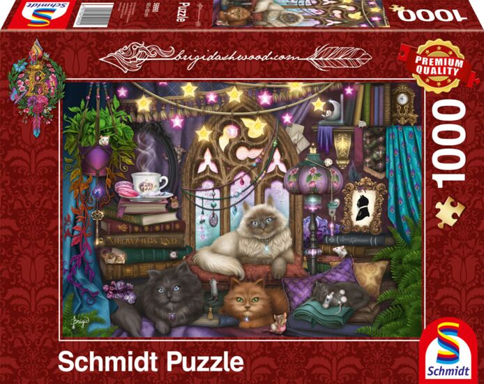 Délutáni tea macskákkal Schmidt Spiele 1000 darabos kirakó puzzle (SCH - 59990) - puzzlegarden