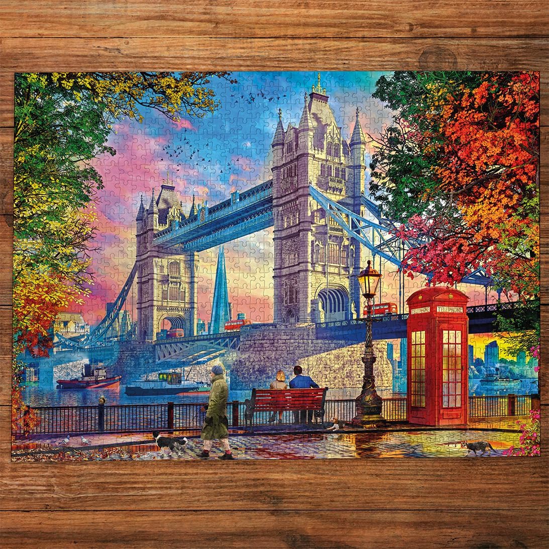 Derült ég a Tower híd felett Gibsons 1000 darabos kirakó puzzle (G - G7164) - puzzlegarden