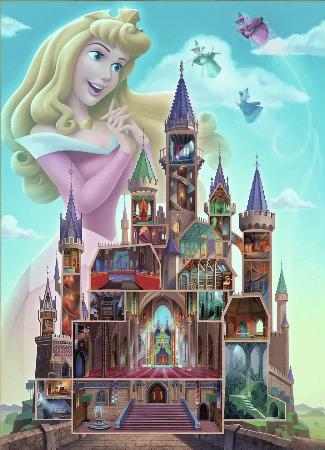Disney Castle Collection - Csipkerózsika Ravensburger 1000 darabos kirakó puzzle (RA - 17338) - puzzlegarden