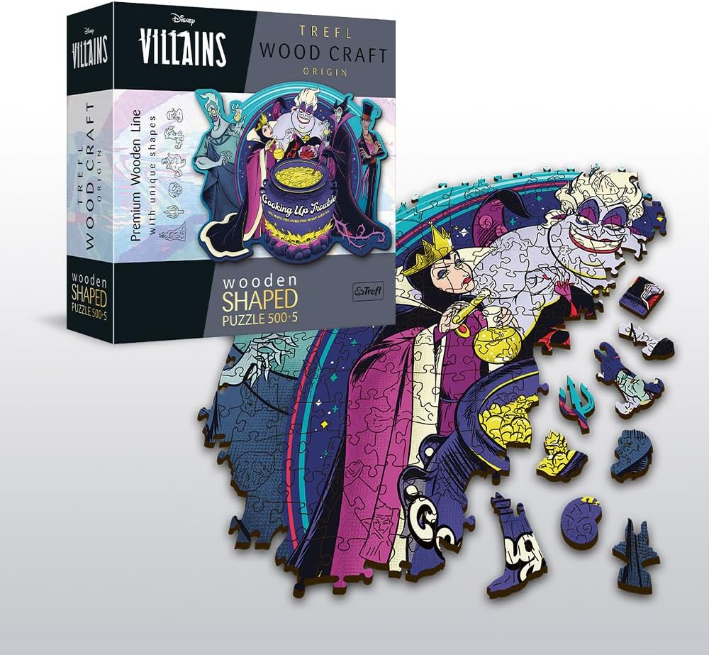 Disney Gonosztevők - Jól kifőztek valamit! - Fa kirakó Trefl Wood Craft 500 darabos kirakó puzzle (TR - 20196) - puzzlegarden