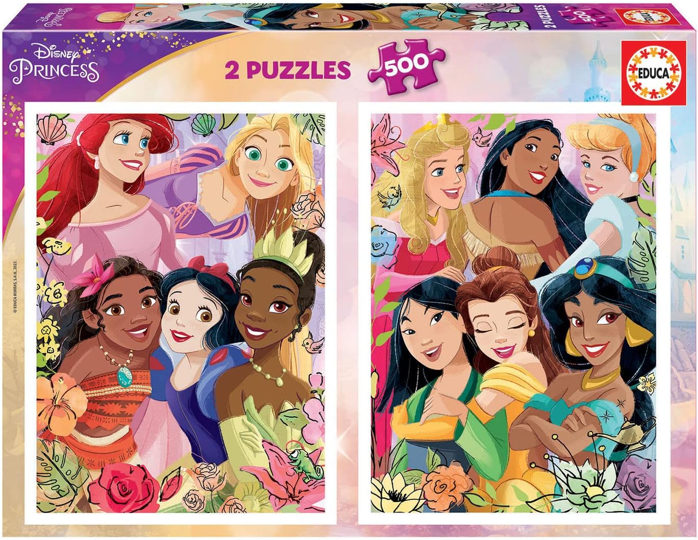 Disney Hercegnők - 2x500 Educa 500 darabos kirakó puzzle (ED - 19253) - puzzlegarden