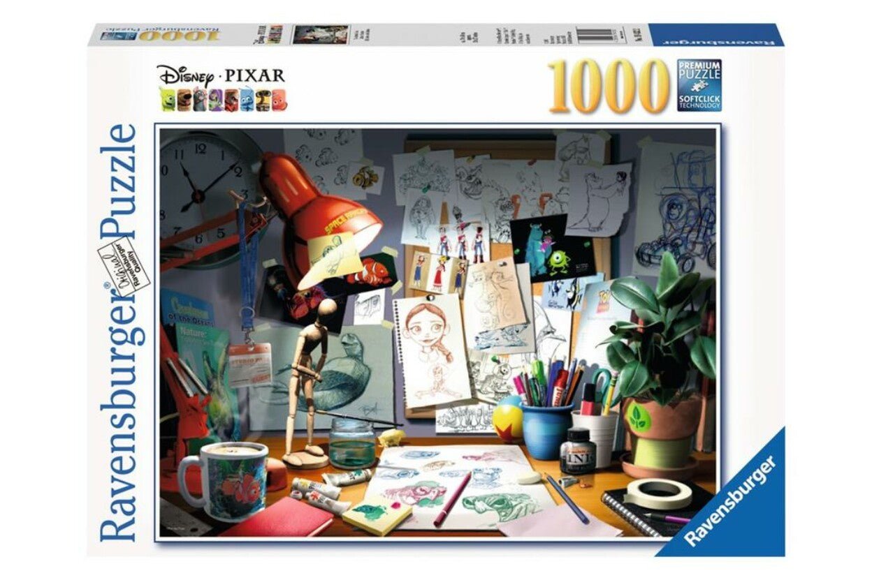 Disney Pixar - A művész asztala Ravensburger 1000 darabos kirakó puzzle (RA - 19432) - puzzlegarden