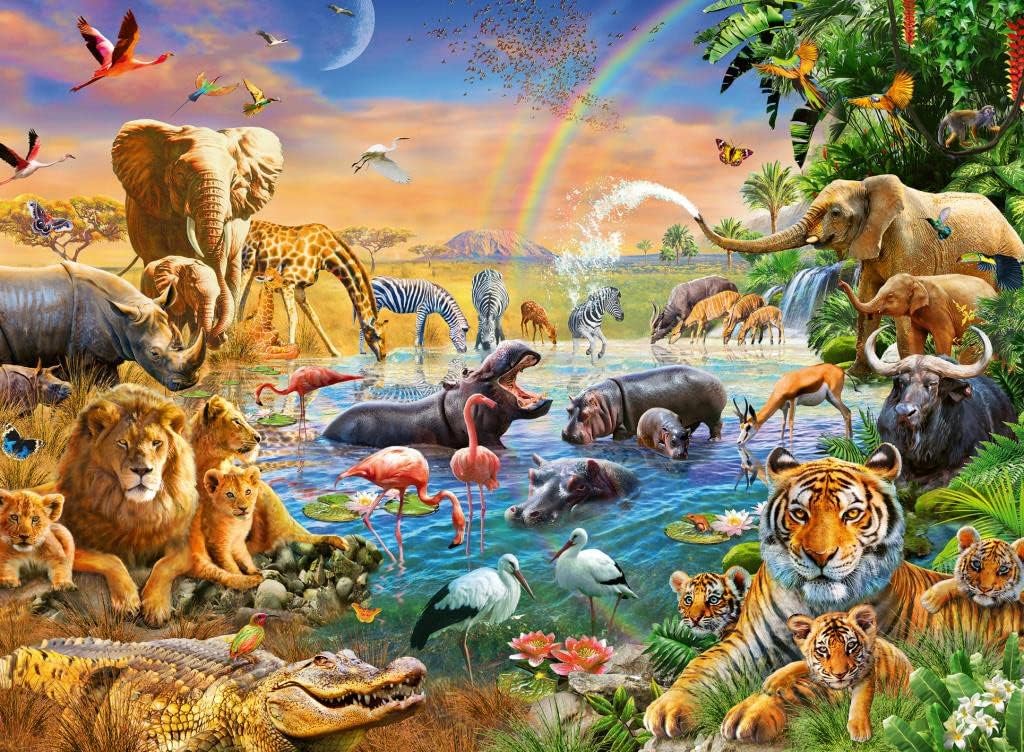 Dzsungel és Szavanna Ravensburger 100 darabos kirakó puzzle (RA - 12910) - puzzlegarden