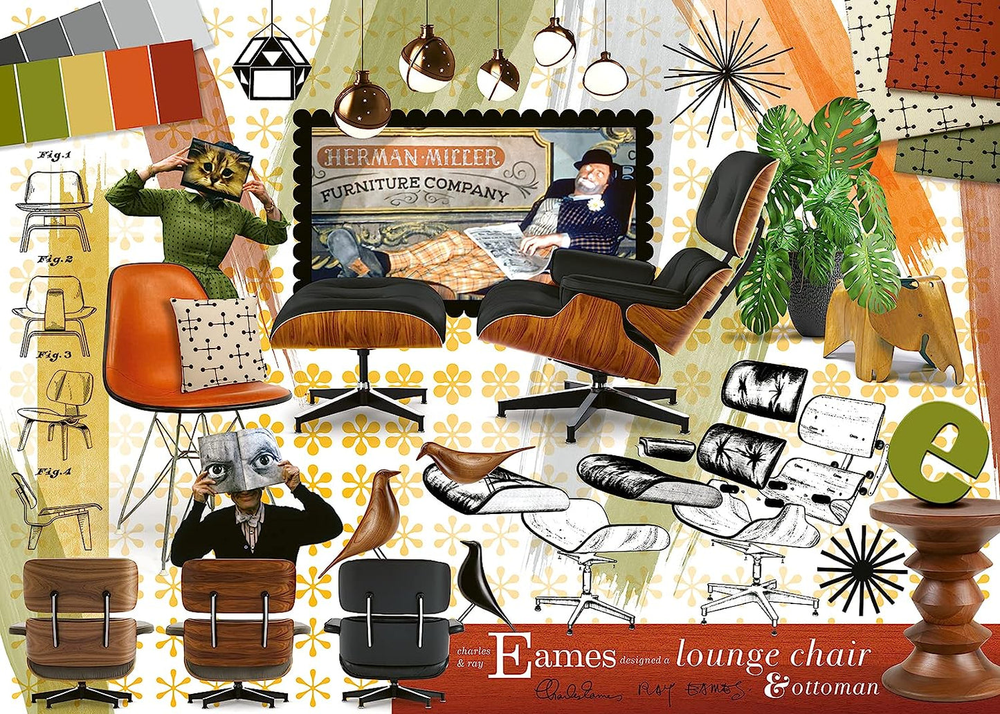 Eames Design Klasszikusok Ravensburger 1000 darabos kirakó puzzle (RA - 16899) - puzzlegarden