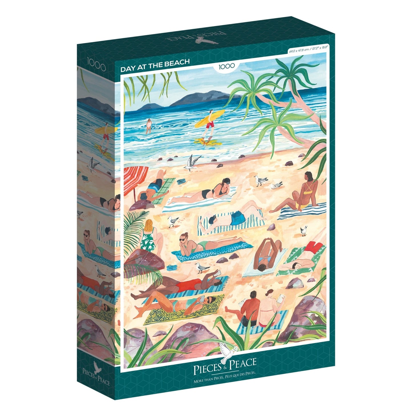 Egy nap a strandon Pieces & Peace 1000 darabos kirakó puzzle (PaP - 0020) - puzzlegarden