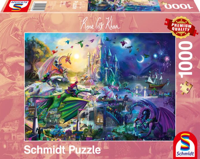 Éjszakai sárkányverseny Schmidt Spiele 1000 darabos kirakó puzzle (SCH - 57585) - puzzlegarden