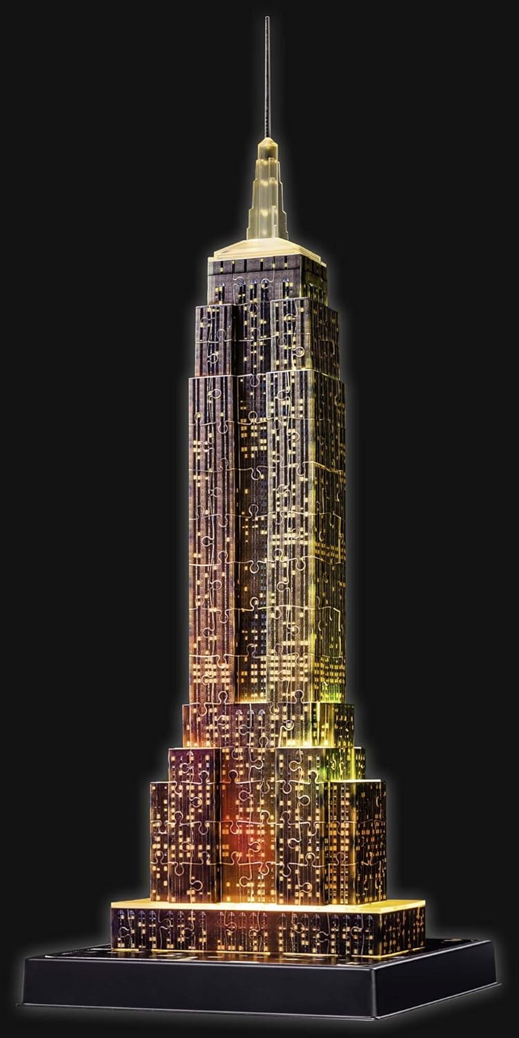 Empire State Building - New York - 3D Night Edition Ravensburger 228 darabos kirakó puzzle (RA - 12566) - puzzlegarden