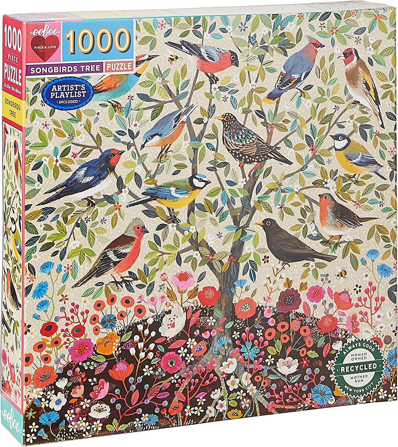 Énekesmadarak Fája Eeboo 1000 darabos kirakó puzzle (EB - PZTSBD) - puzzlegarden
