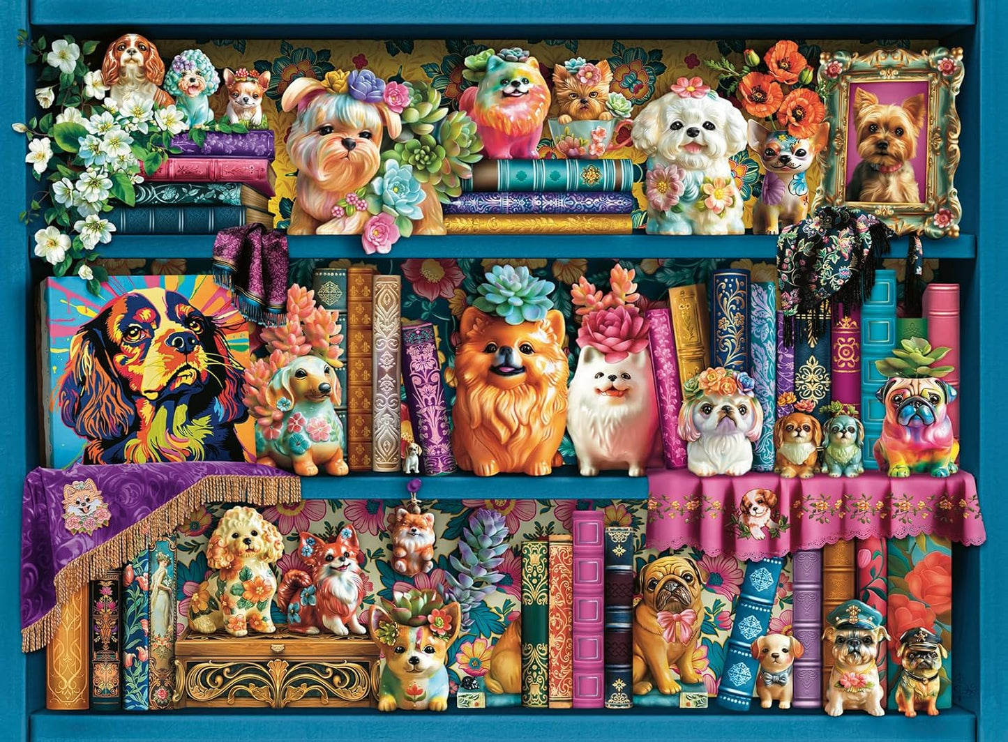 Értékes porcelánkutyusok Ravensburger 500 darabos kirakó puzzle (RA - 12001466) - puzzlegarden
