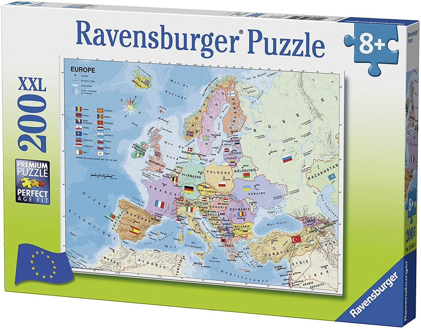 Európa térképe Ravensburger 200 darabos kirakó puzzle (RA - 12841) - puzzlegarden