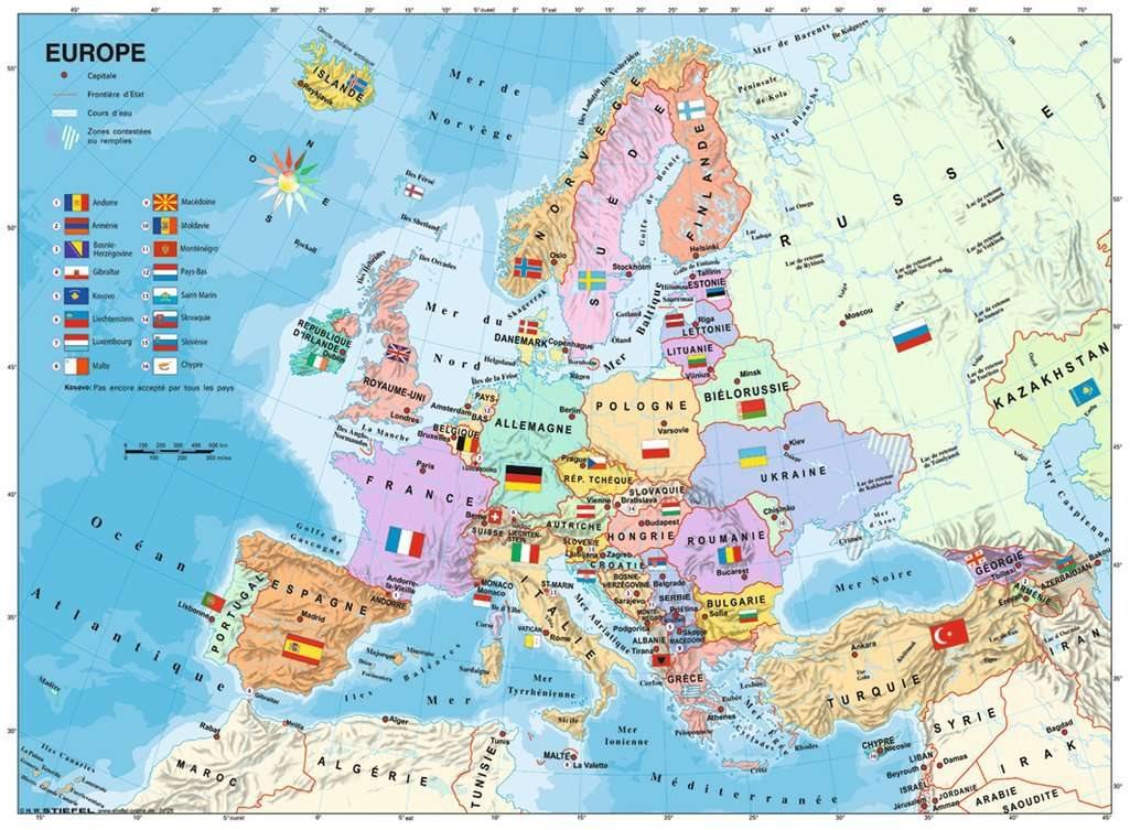 Európa térképe Ravensburger 200 darabos kirakó puzzle (RA - 12841) - puzzlegarden
