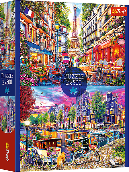 Európai Fővárosok - 2x500 Trefl 500 darabos kirakó puzzle (TR - 37496) - puzzlegarden