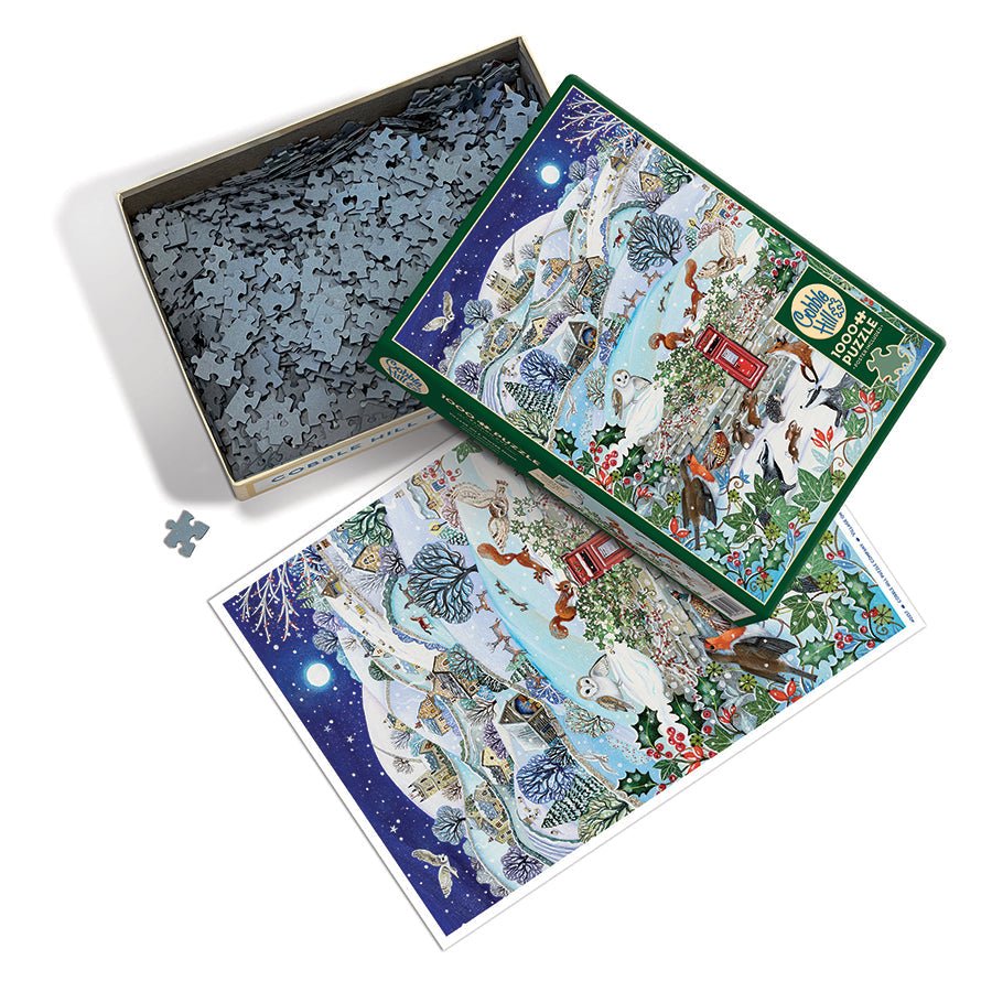Falu egy téli éjszakán Cobble Hill 1000 darabos kirakó puzzle (CH - 40257) - puzzlegarden