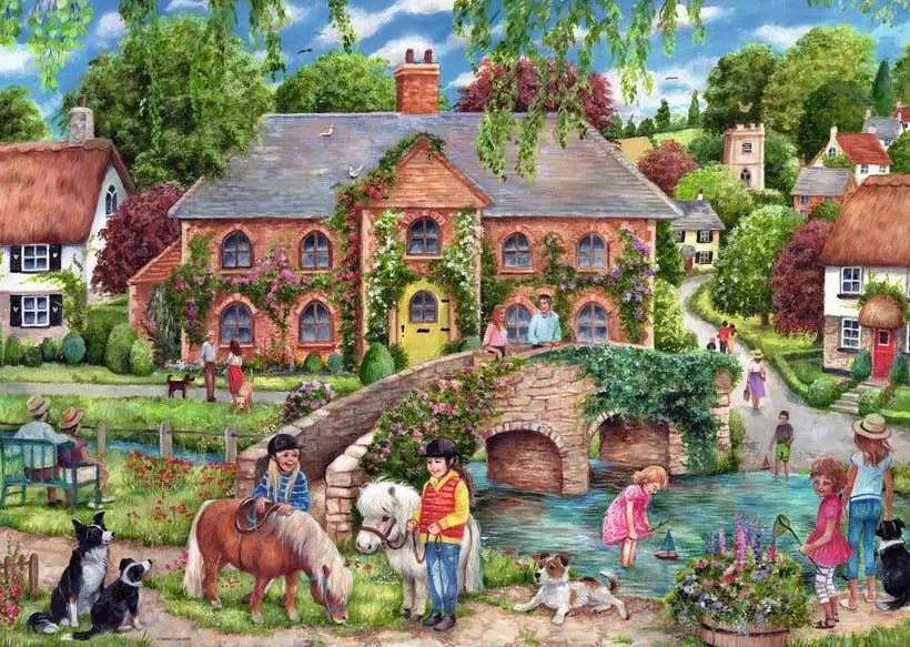 Falusi élet Ravensburger 1000 darabos kirakó puzzle (RA - 12001526 4005555015260) - puzzlegarden