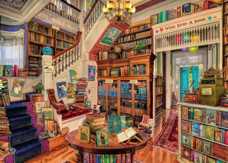 Fantázia Könyvesbolt Ravensburger 1000 darabos kirakó puzzle (RA - 12000323) - puzzlegarden