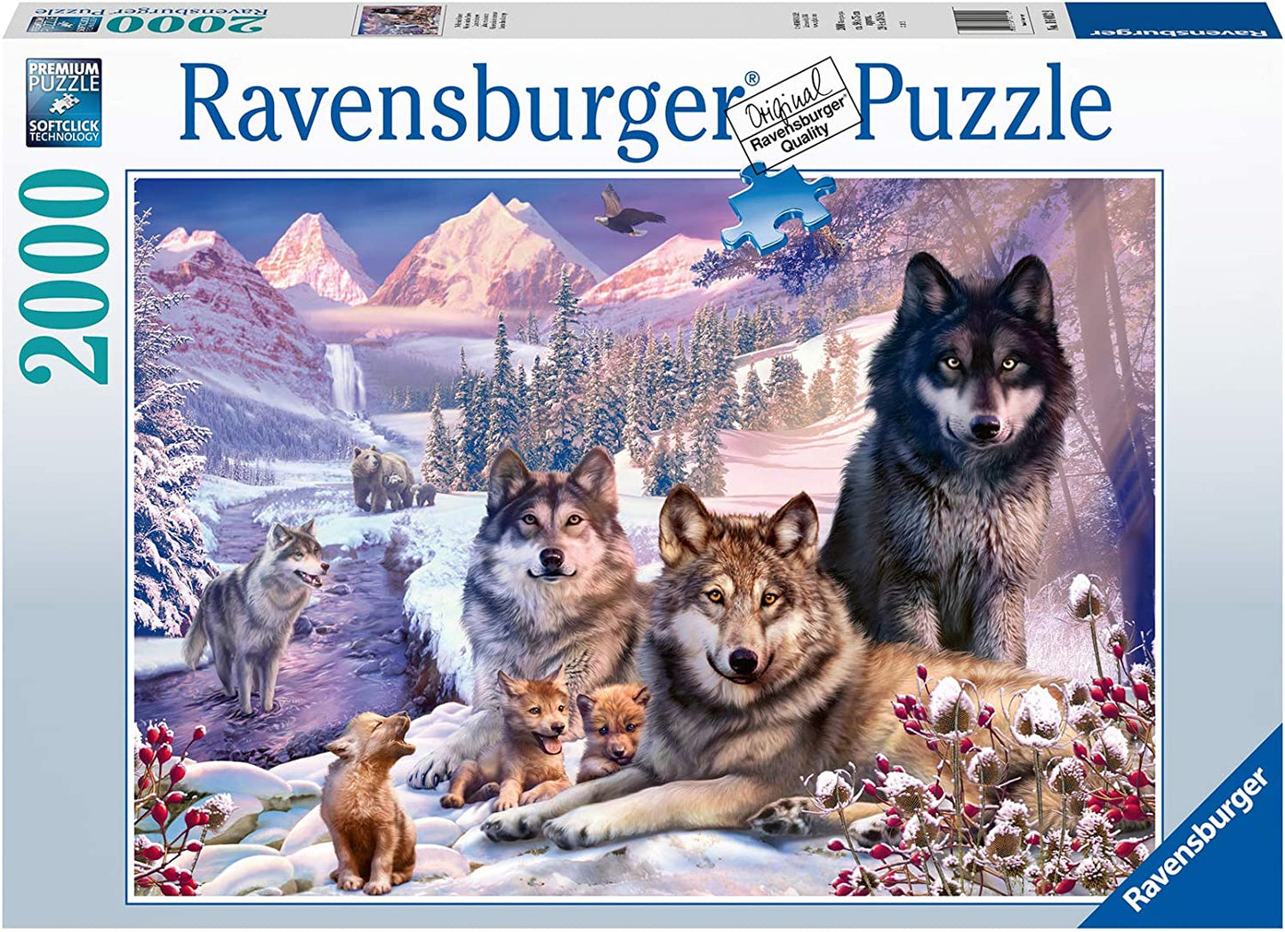 Farkasok a Hóban Ravensburger 2000 darabos kirakó puzzle (RA - 16012) - puzzlegarden