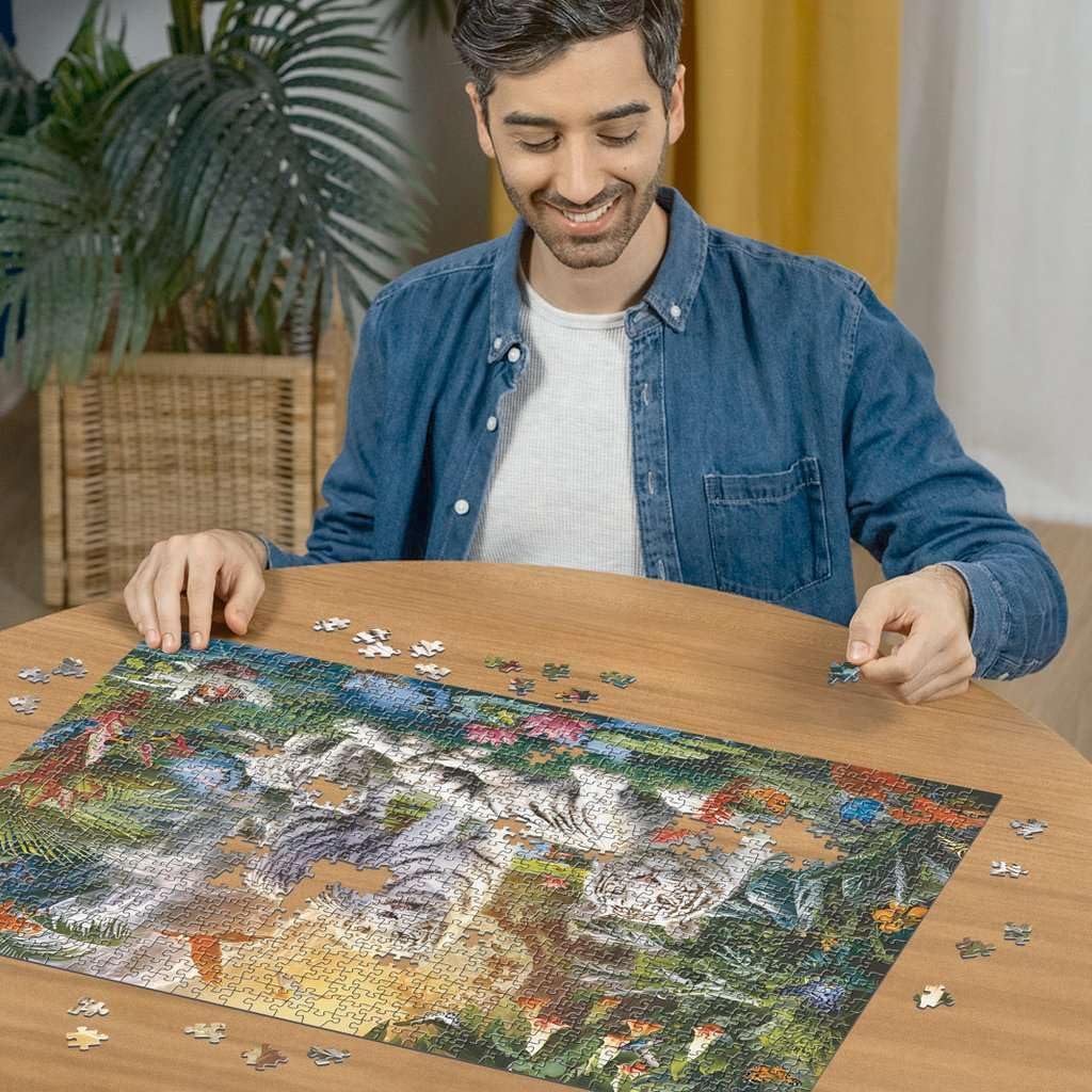 Fehér tigris család Ravensburger 1000 darabos kirakó puzzle (RA - 12000886) - puzzlegarden