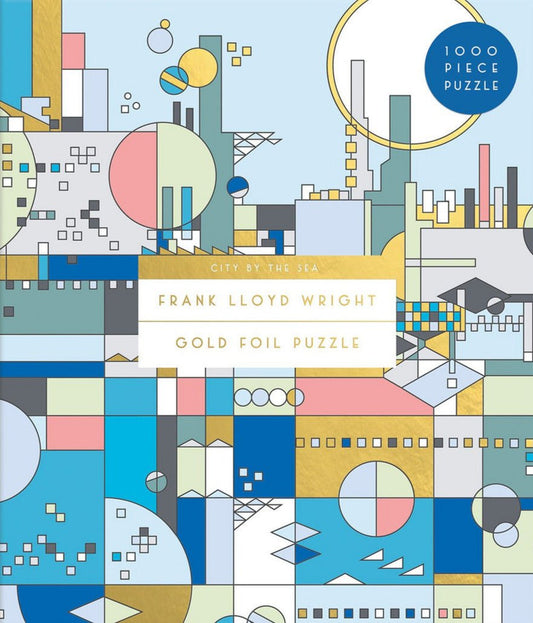 Frank Lloyd Wright - City By The Sea - aranyfóliás Galison 1000 darabos kirakó puzzle (GA - 9780735367500) - puzzlegarden