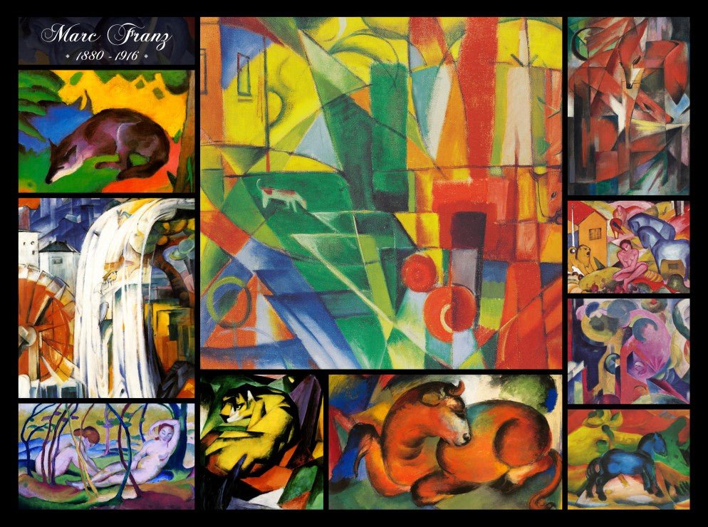 Franz Marc - Kollázs Grafika 2000 darabos kirakó puzzle (GR - F - 30214) - puzzlegarden