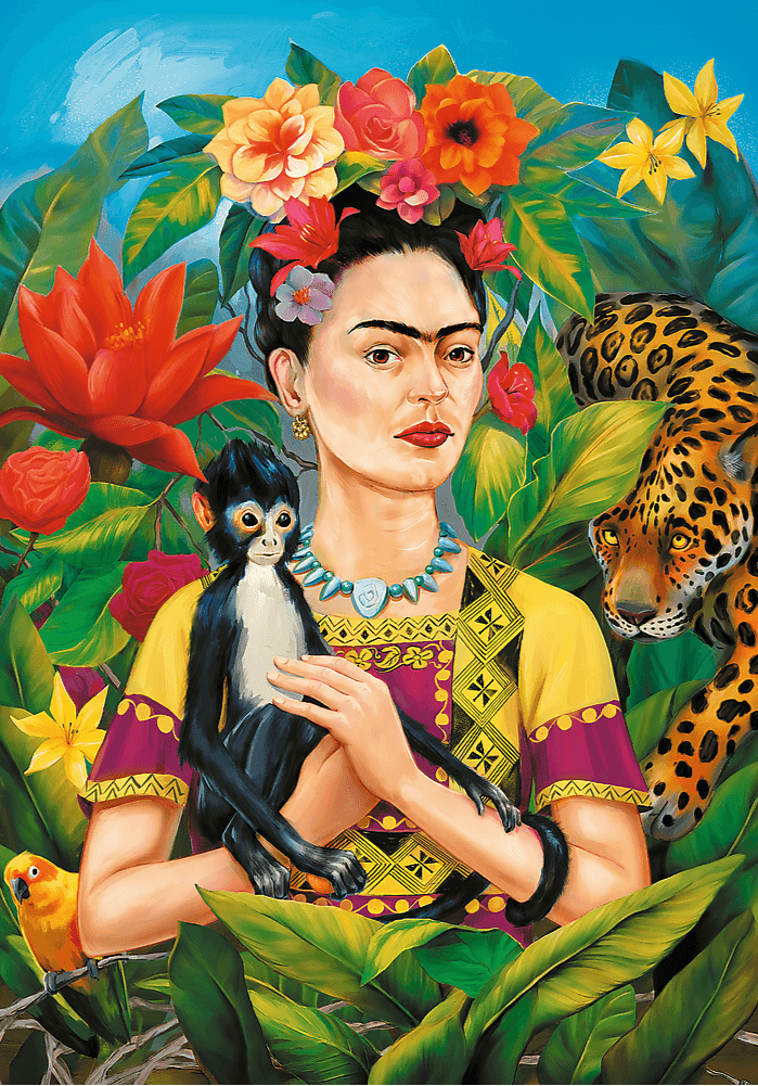 Frida Kahlo - Dzsungel Portré Trefl 1000 darabos kirakó puzzle (TR - 12094) - puzzlegarden