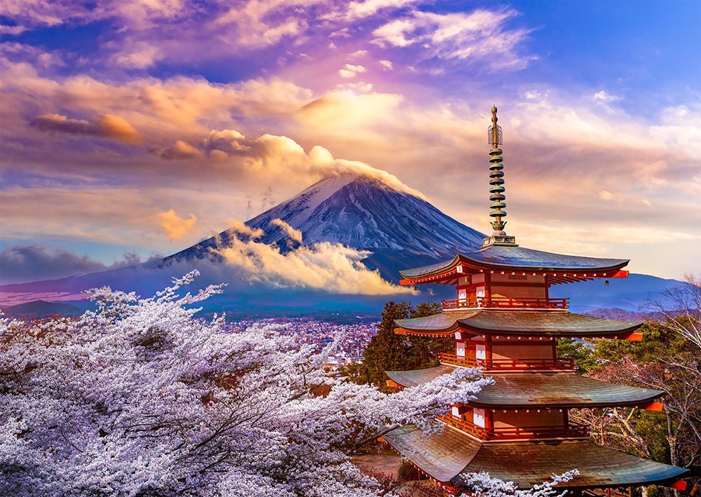 Fudzsi - hegy tavasszal, Japán Enjoy 1000 darabos kirakó puzzle (EN - 1368) - puzzlegarden
