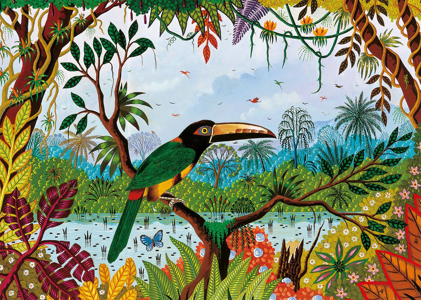 Fűrészescsőrű arasszári Pieces & Peace 1500 darabos kirakó puzzle (PaP - 0074) - puzzlegarden
