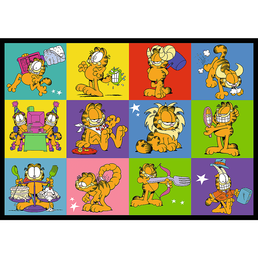 Garfield utálja a hétfőt - 4x250 Trefl 250 darabos kirakó puzzle (TR - 13344) - puzzlegarden
