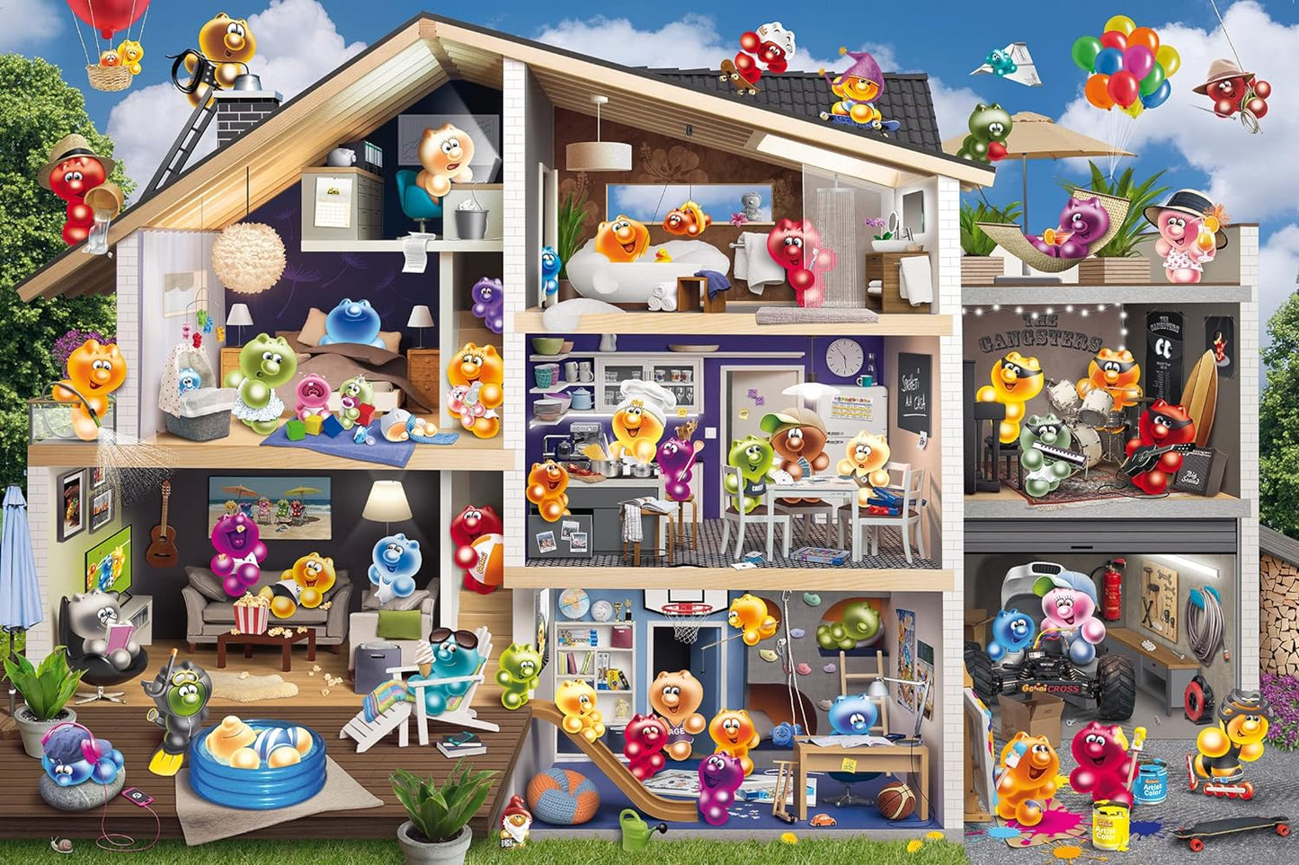 Gelini - Zselémanók a Babaházban Ravensburger 5000 darabos kirakó puzzle (RA - 17434) - puzzlegarden