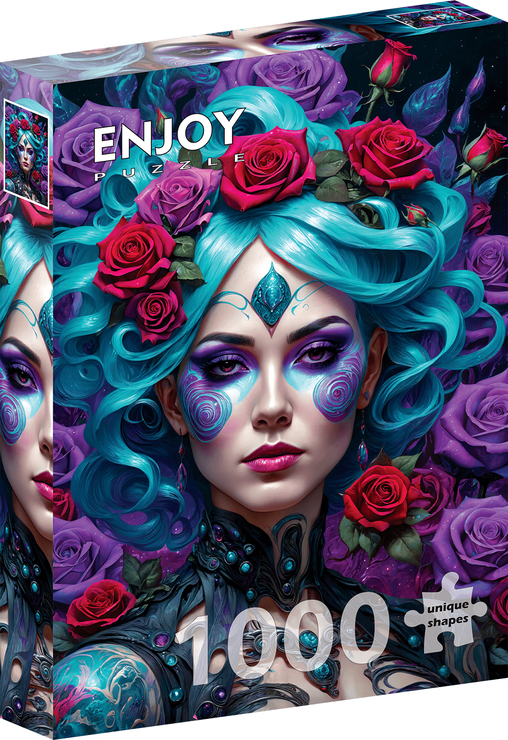 Gothic Flowers Portrait Enjoy 1000 darabos kirakó puzzle (EN - 2169) - puzzlegarden