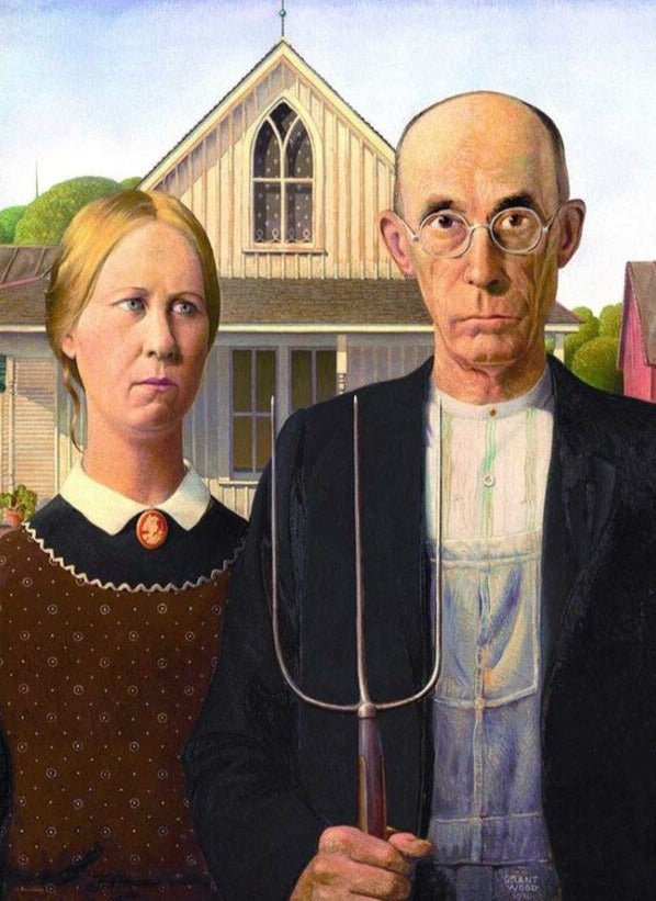 Grant Wood - Amerikai gótika EuroGraphics 1000 darabos kirakó puzzle (EUR - 6000 - 5479) - puzzlegarden