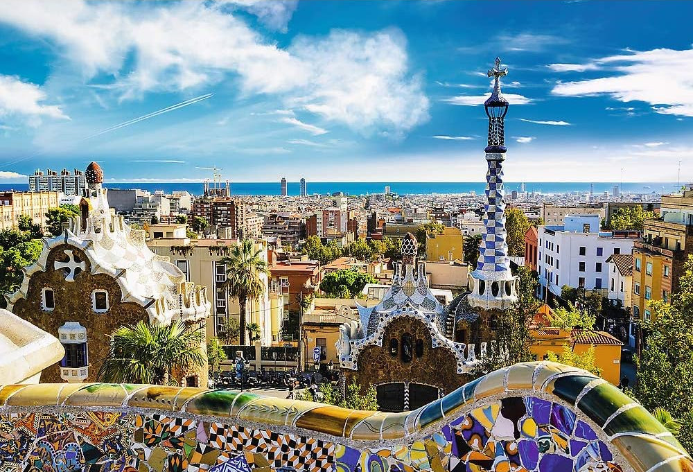 Güell Park - Barcelona, Spanyolország Trefl 1500 darabos kirakó puzzle (TR - 26147) - puzzlegarden
