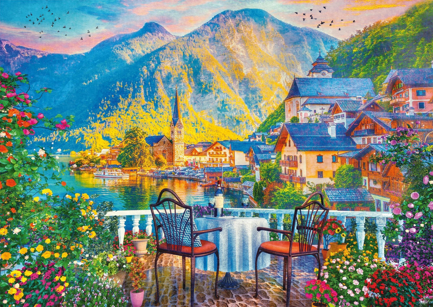 Gyönyörű Hallstatt Schmidt Spiele 1000 darabos kirakó puzzle (SCH - 59766) - puzzlegarden