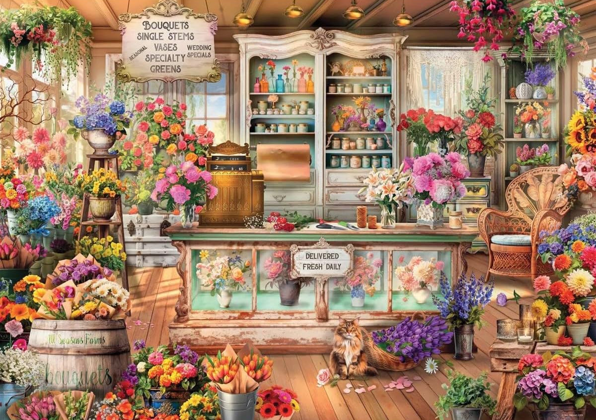Gyönyörű Virágbolt Ravensburger 1000 darabos kirakó puzzle (RA - 12001262) - puzzlegarden