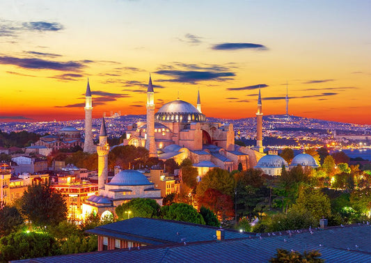 Hagia Sophia a naplementében, Isztambul, Törökörszág Enjoy 1000 darabos kirakó puzzle (EN - 1359) - puzzlegarden