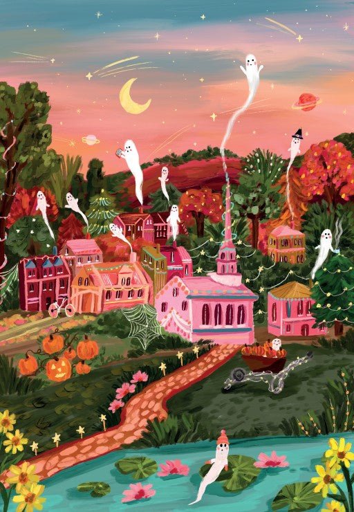 Halloween város Pieces & Peace 1000 darabos kirakó puzzle (PaP - F - 00143) - puzzlegarden