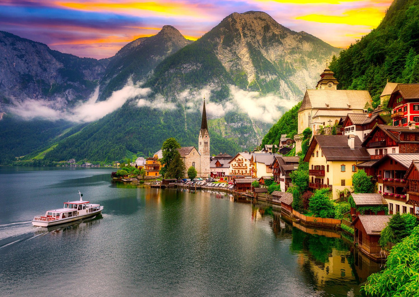 Hallstatt Alkonyatkor, Ausztria Enjoy 1000 darabos kirakó puzzle (EN - 2089) - puzzlegarden